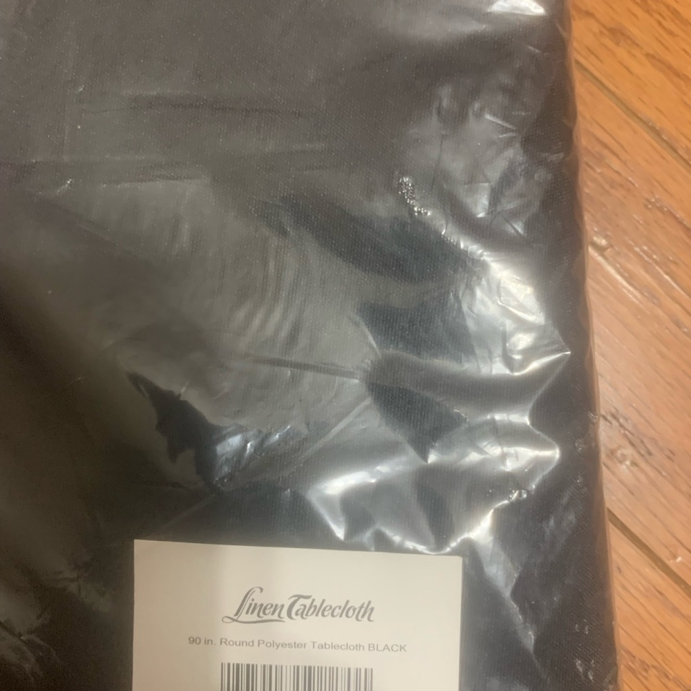 Black Polyester Tablecloth
